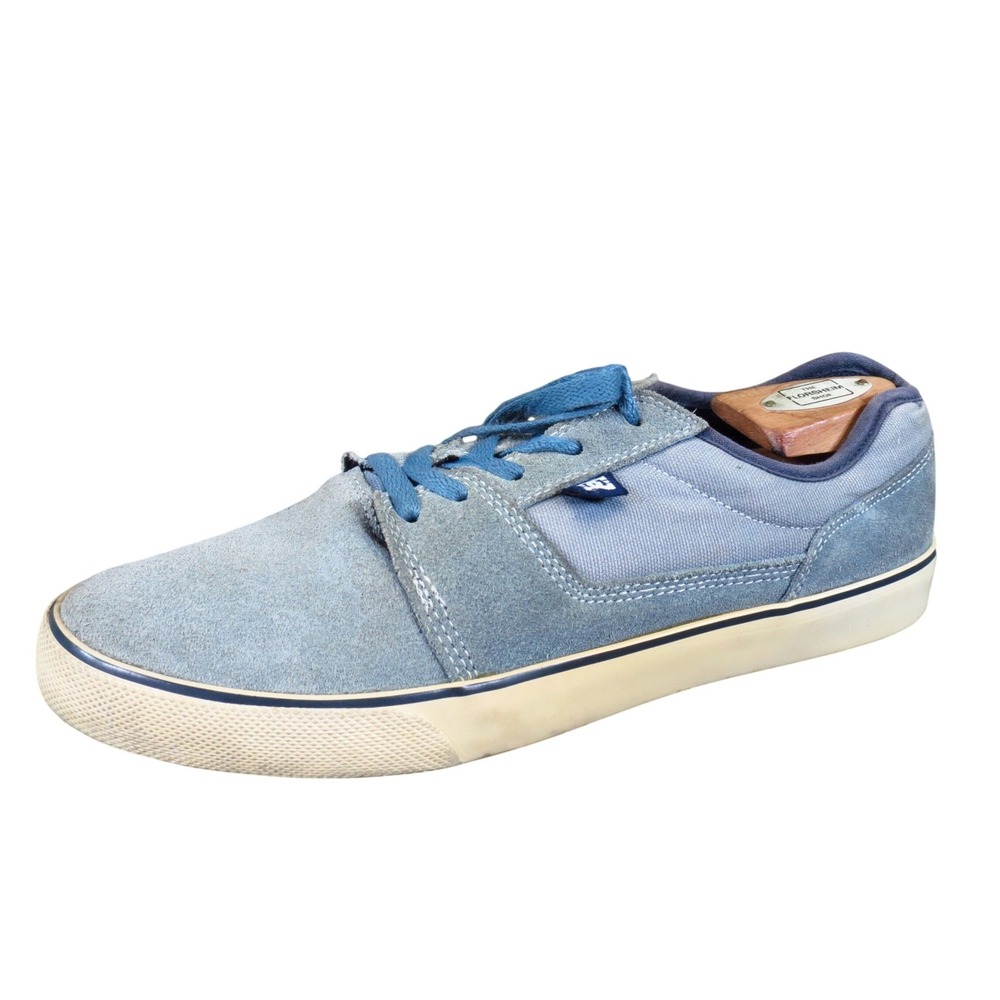 DC Tonik Mens Skate Shoes Size 10 Skateboarding‎ Grey Blue Suede Canvas
